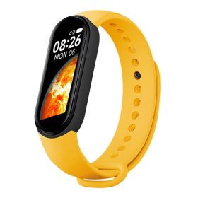 M7 Smart Watch Bluetooth Step Counting Sports Smart Bracelet Fitness Tracker Heart Rate Blood Pressure Sleep Monitor Smartwatch (Color: YELLOW, Ships From: CN)