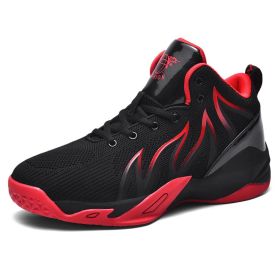 Men's Basketball Shoes Non-Slip Wear-Resistant Men's Sports Shoes Breathable Basketball Shoes Large Size (Color: Red, size: 48.6666666666667)