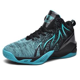 Men's Basketball Shoes Non-Slip Wear-Resistant Men's Sports Shoes Breathable Basketball Shoes Large Size (Color: Green, size: 38)