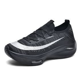 Couples Running Sport Shoes Men Women Jogging Shoes Women's Platforms Walking Sneaker Light Men Air Cushion Marathon Race Shoes (Color: black 2032, size: 36)