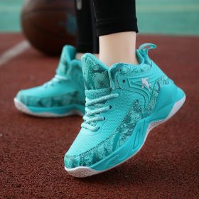 Boys Brand Basketball Shoes for Kids Sneakers Thick Sole Non-slip Children Sports Shoes Child Boy Basket Trainer Shoes 2022 New (Color: Moonlight, size: 35)