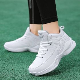 Boys Basketball Shoes All Seasons Newest Kids Sneakers Outdoor Bigger Kids Non-slip Sports Shoes Footwear Shoes Basket Sport (Color: White, size: 32)