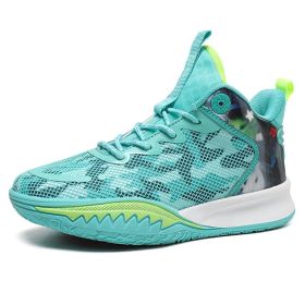 Kids Boys Basketball Shoes High Quality Soft Sole Wearable Sports Shoes for Children Casual Shoes Outdoor Boy Trainer Basket (Color: light green, size: 31)