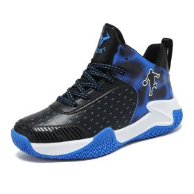 2022 New Spring Kids Sneaker Boys Men Basketball Shoes Outdoor Big Kids Non-slip Sports Shoes Footwear Shoes Basket Sport (Color: dark blue, size: 39)