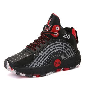 Sport Kids Sneakers Boys Casual Shoes For Children Sneakers Girls Shoes Basketball Footwear Leather Anti-slippery Trainers (Color: Black, size: 35)
