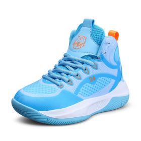 Children Basketball Sports Shoes Spring Autumn Boys High-top Sneakers Shock-Absorbant Grils Basketball Boots Training Sneakers (Color: Phalaenopsis, size: 33)