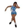 L285239-3 Sexy High Quality Cheap Two Piece Casual Sports Sleeveless Skirt Set