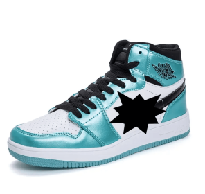 JJ tiger Spring and autumn men and women sports shoes fashion high top leisure sports shoes(35-45 Optional) (Color: White month, size: 35)