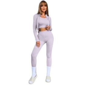 Sleeveless Sports Suit Women (Color: Pink, size: L)