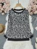 L-4XL Plus Size Long Sleeve T-shirt Top Women 2022 Blouse Modern Fashion Casual Leopard Print Round Neck Loose Streetwear Autumn