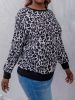 L-4XL Plus Size Long Sleeve T-shirt Top Women 2022 Blouse Modern Fashion Casual Leopard Print Round Neck Loose Streetwear Autumn
