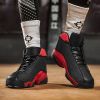 JJ tiger Big size men's basketball shoes Rubber soles ring men's shoes (35-47 Optional)